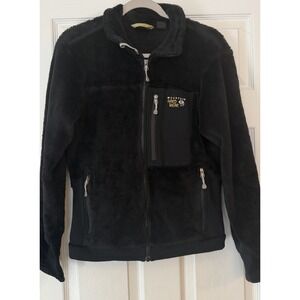 Mountain Hardwear Womens Polartec Thermal Pro Fleece Jacket Black Sz M FLAW